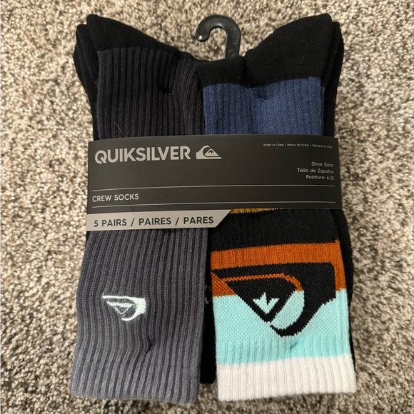 COPY - NWT Men’s Quicksilver Crew Socks 6-12 Multicolor - Picture 1 of 2